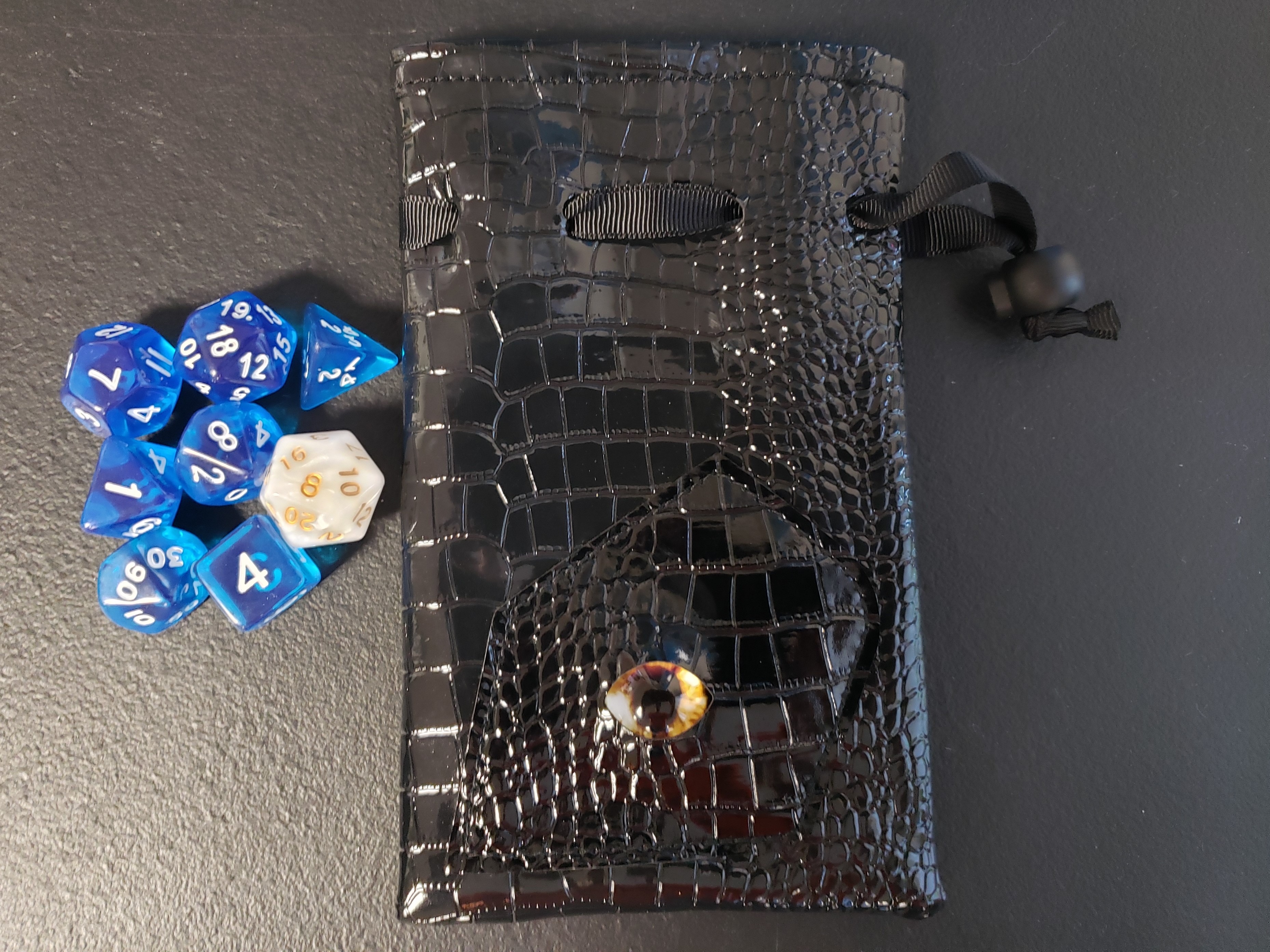 Black Dragon Eye Dice Bag